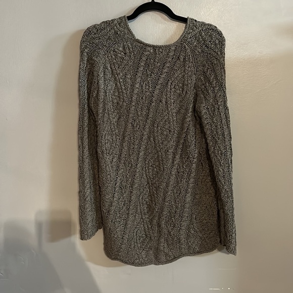Joie Gray Textured Cable Knit Pullover Sweater Women’s Large - Picture 6 of 6